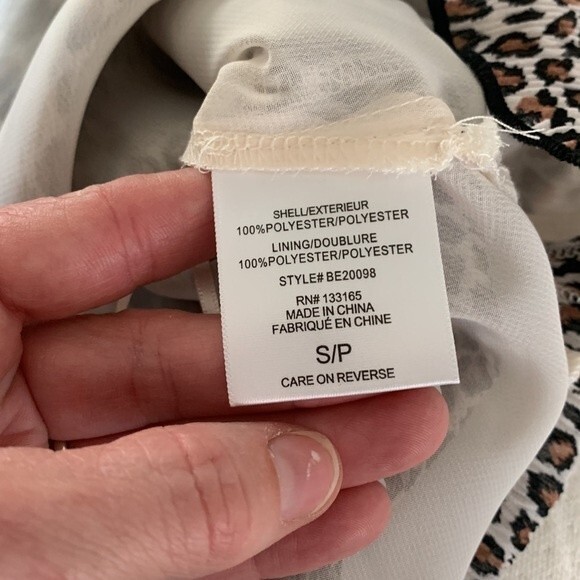 Everleigh Animal Print Cami Cream Brown Size Small NWT - Picture 8 of 11